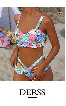 Two Piece Suit Bikinis 2026 Women Swimsuit Push Up Bathing Suit Sexy Bikinis Sets Swimwear Print Beachwear Solid Biquinis