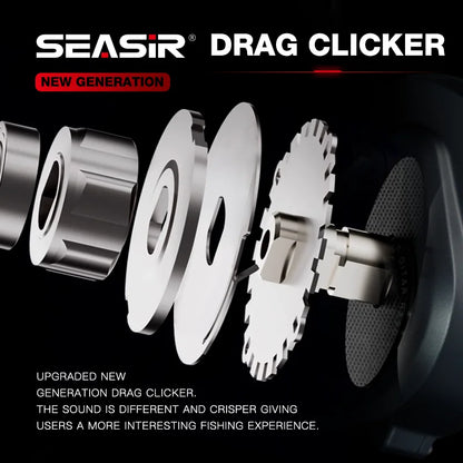 Seasir Commando Power Baitcaster Reel High Speed Gear Ratio 7.1:1  Drag 9kg New Generation Drag Clicker Fresh Saltwater Fishing
