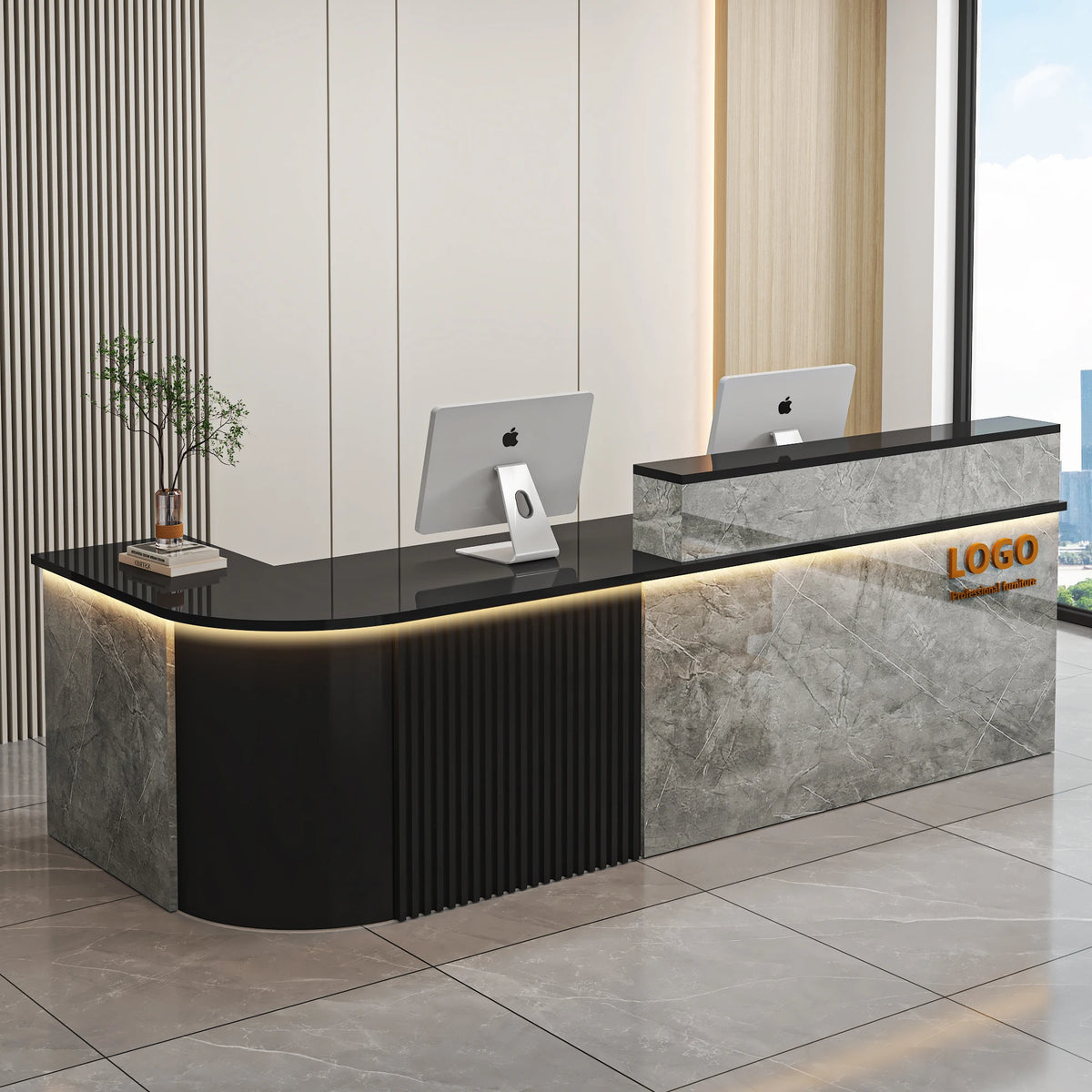 Customized Cashier Podium Counter Reception Desk Small Reception Desk For Salon Bancone Per Negozio Office Furniture