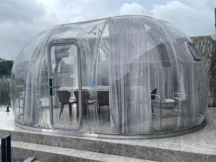 XIYUE Villa Garden Wind Resistance Pc Polycarbonate Planetarium Dome Tent Modular Domes Tent for Resorts Camping Geodesic Dome