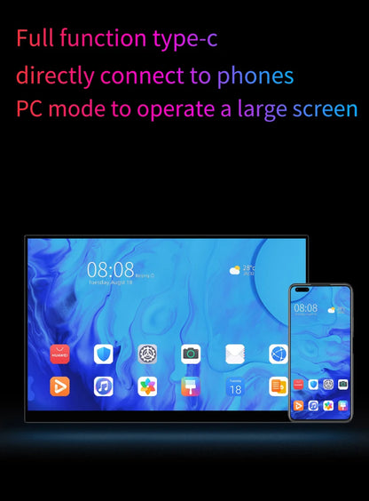 13.3'' AMOLED Portable Monitor OLED Screen 100%DCI-P3 One Cable USB-C Travelling Display On The Go for Office Laptop Mac Windows