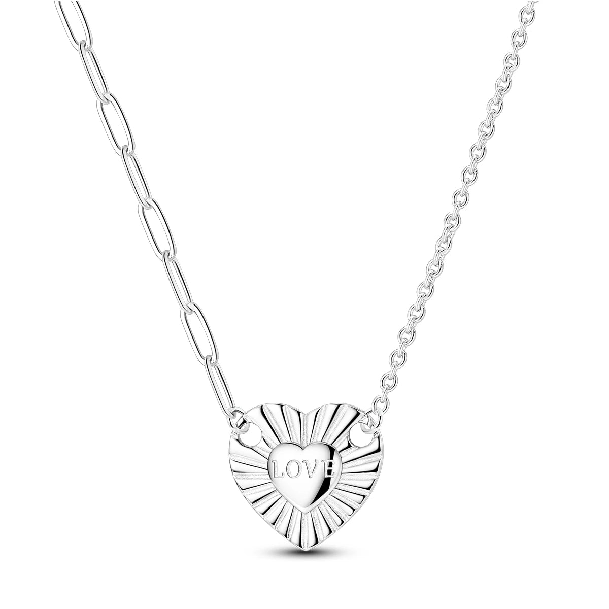 925 Sterling Silver Luminous Firefly Heart Shaped Zircon Pendant Necklace For Women Fashion Anniversary Birthday Jewelry Gifts
