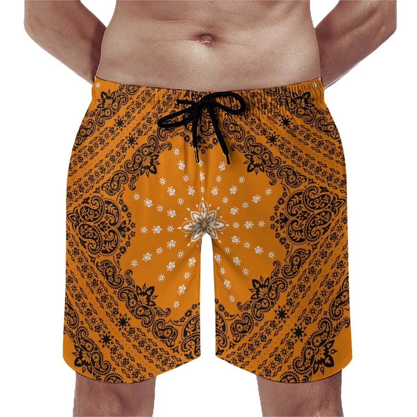 Customizable Bandana Men'S And Women'S Swimsuits Women One Piece Swimsuits Men Swimming Trunks And Beach Couple Outfits