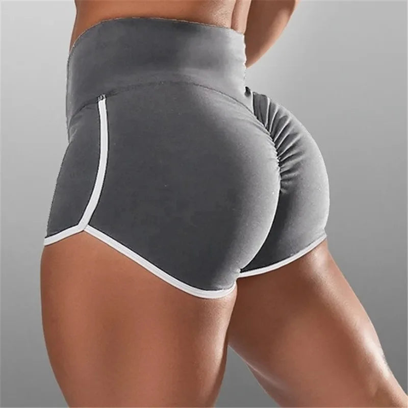 High Waist Sexy Women's Sports Shorts Athletic Gym Workout Fitness Yoga Leggings Briefs Solid Breathable Short Pants Female