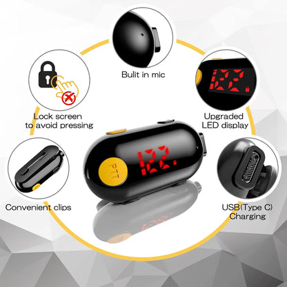 2pcsT-M9 Super Mini Walkie Talkie with Earpieces Small Portable FM Transceiver Handsfree Two Way Radio for Security, Restaurant,