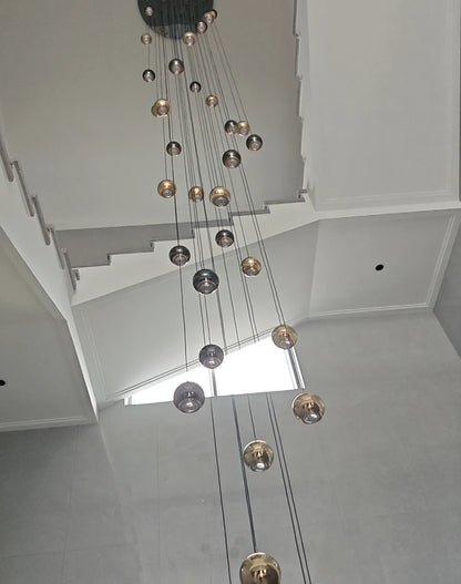Modern Crystal stair chandelier lights indoor lighting Ceiling lamp hanging light led Chandeliers for living room indoor lightin