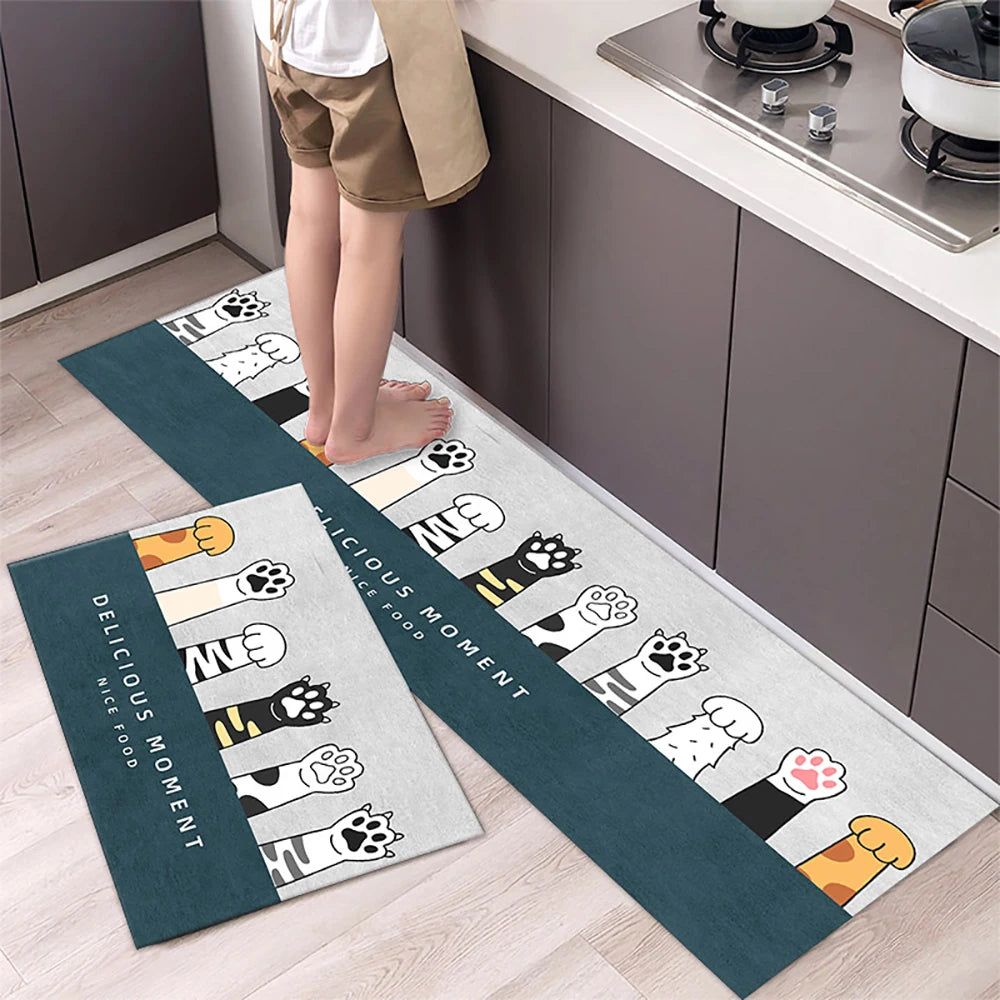Japanese‑Style Diatomite Kitchen Runner Floor Mat Water & Oil Absorbent Non‑Slip Household Foot Mat for Kitchen Door Entrance