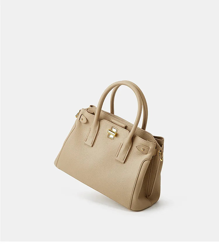 Fashion Beige High Quality PU Leather Bags Women Shoulder Bag Ladies Luxury Tote Strap Female Crossbody Handbag