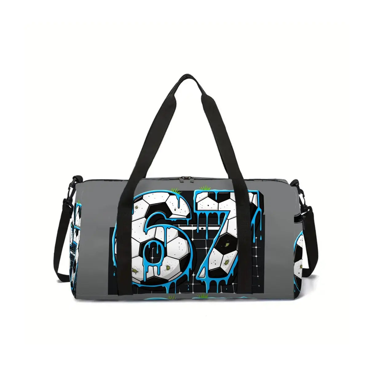 Classic Popular Funny Novelty 67 six seven 3D Printed Travel Bags Barrel Shape Crossbody Bag Outdoor Sports Bags Gym Yoga Bag