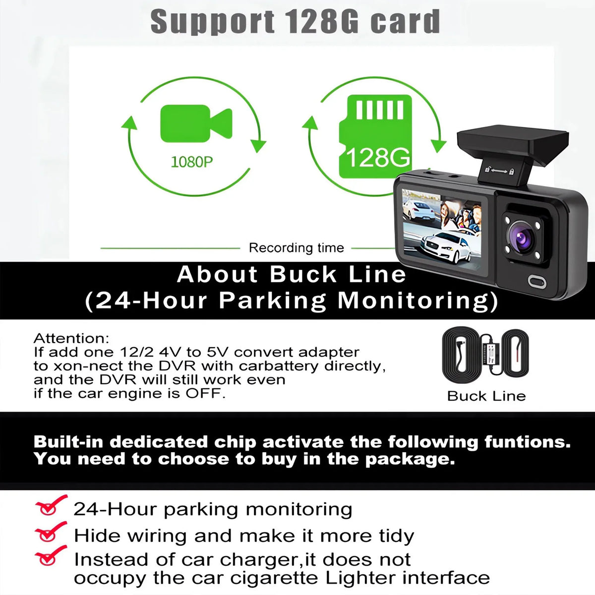 WIFI 3 Camera Dash Cam Cabin Car Dvr 1080P Interior Vehicle Three Way Channel Dvrs Recorder Video Registrator Dashcam Camcord
