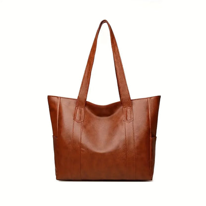 Vintage Ladies Bag Large Capacity Handbag , Vintage Plain Shoulder Bag , Ladies Commuter Casual Handbag