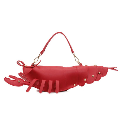 PU Zipper Commuting Crossbody Bags Lobster Shape Niche 2025 High Quality Ladies Bags Solid Color Rivet Fashion Shoulder Bags