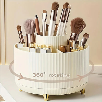 Rotating Makeup Storage Box - Makeup Storage Container, Suitable for Brushes, Lipsticks, and Skin Care Products