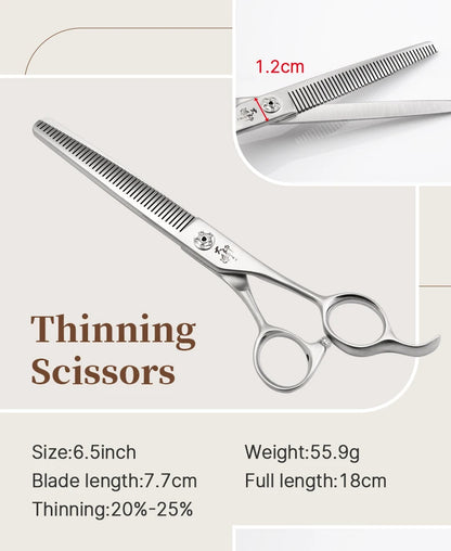 Fenice Slim Narrow Dog Grooming Scissors Set Straight/Curved/Thinner/Chunker Shears Scissors Specialized for KR and JP Groomers