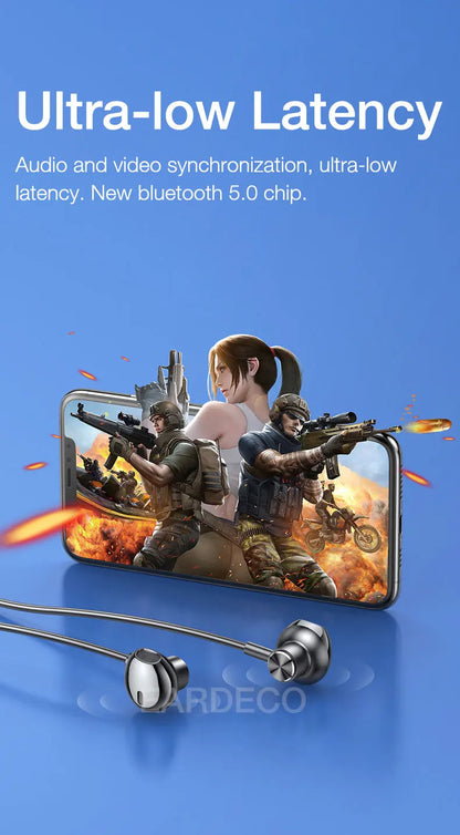 EARDECO 100 Hours Endurance Wireless Headphones Bass In-ear Bluetooth Headphone Earphone Music Sport Earbuds with Mic Stereo