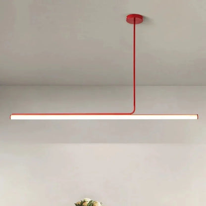 One-word Long Strip Led Restaurant Pendant Lights Nordic Simple Dining Table Bar Chandeliers Modern Home Indoor Lighting Lamps