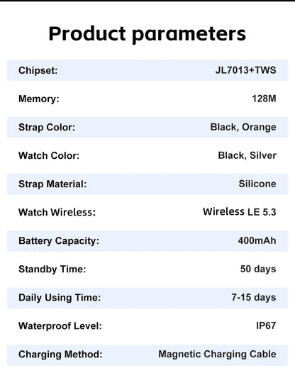 New 2026 TWS 2-in-1 Wireless Headset Smart Watch 7 Ultra AMOLED HD Screen Smartwatch with Earbuds Bluetooth Call Sports Watches