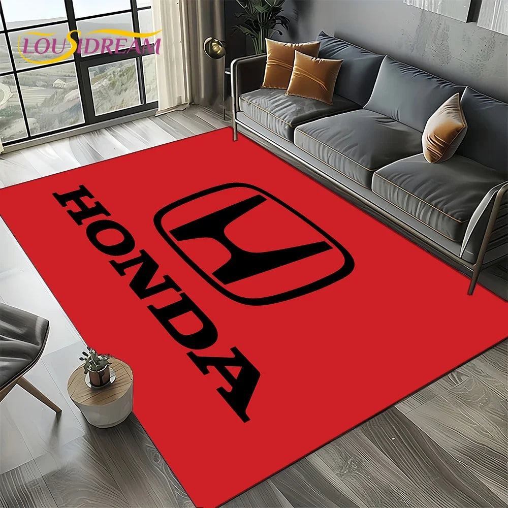 Racing Car H-HONDA HRC Motorcycle Carpet Rug for Living Room Bedroom Home Sofa Decoration,Kids Area Rug Non-slip Floor Mat Gift