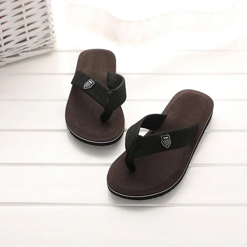 Men Flip Flops Beach Sandals Summer Slippers Non-Slip Casual Flat Shoes 2024 Slippers Indoor House Shoes For Men Outdoor Slides