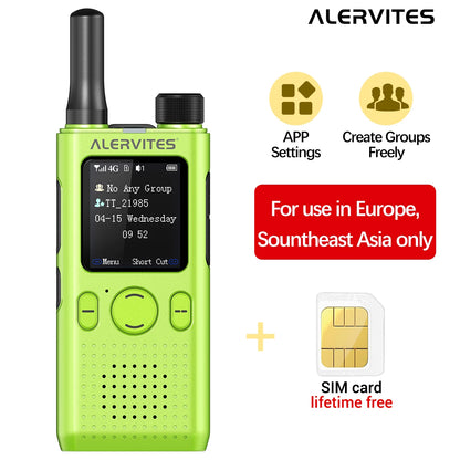 Baofeng AT1 POC Walkie Talkie Free Unlimited Data EU/US Worldwide Communication Phone Group Setting Portable 4G/5G Two Way Radio