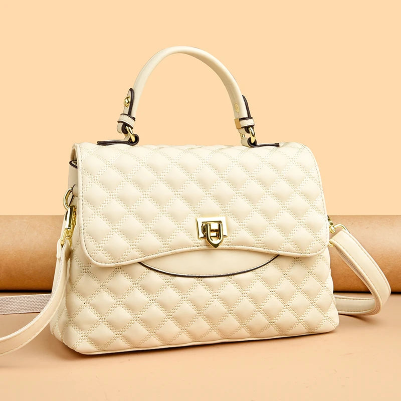 Luxury Large Capacity Multilayer Shoulder Messenger Bag High Quality Leather Handbag Women Designer Crossbody Sac Female Tote