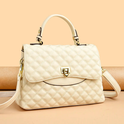 Luxury Large Capacity Multilayer Shoulder Messenger Bag High Quality Leather Handbag Women Designer Crossbody Sac Female Tote