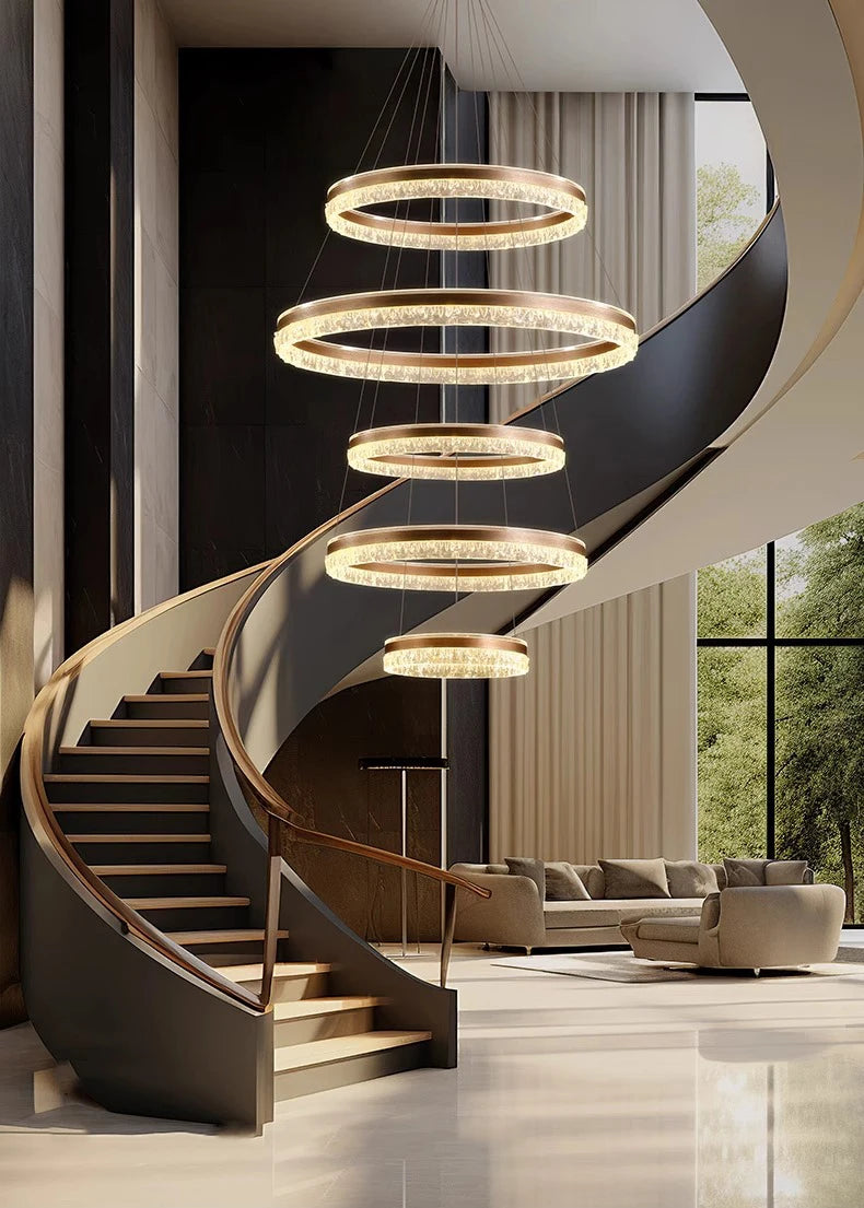 Modern Home Decor Ring LED Lights Pendant Light Lamps for Living Room Chandeliers for Dining Room Hanging Light Indoor Lighting