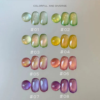 MIANEL 12ML Hit Product Gold Amber Cat Eye Gel Nail Polish 2026 New Blue Glass Beads Cat Eye Gel Nail Green Nails 1-21pcs