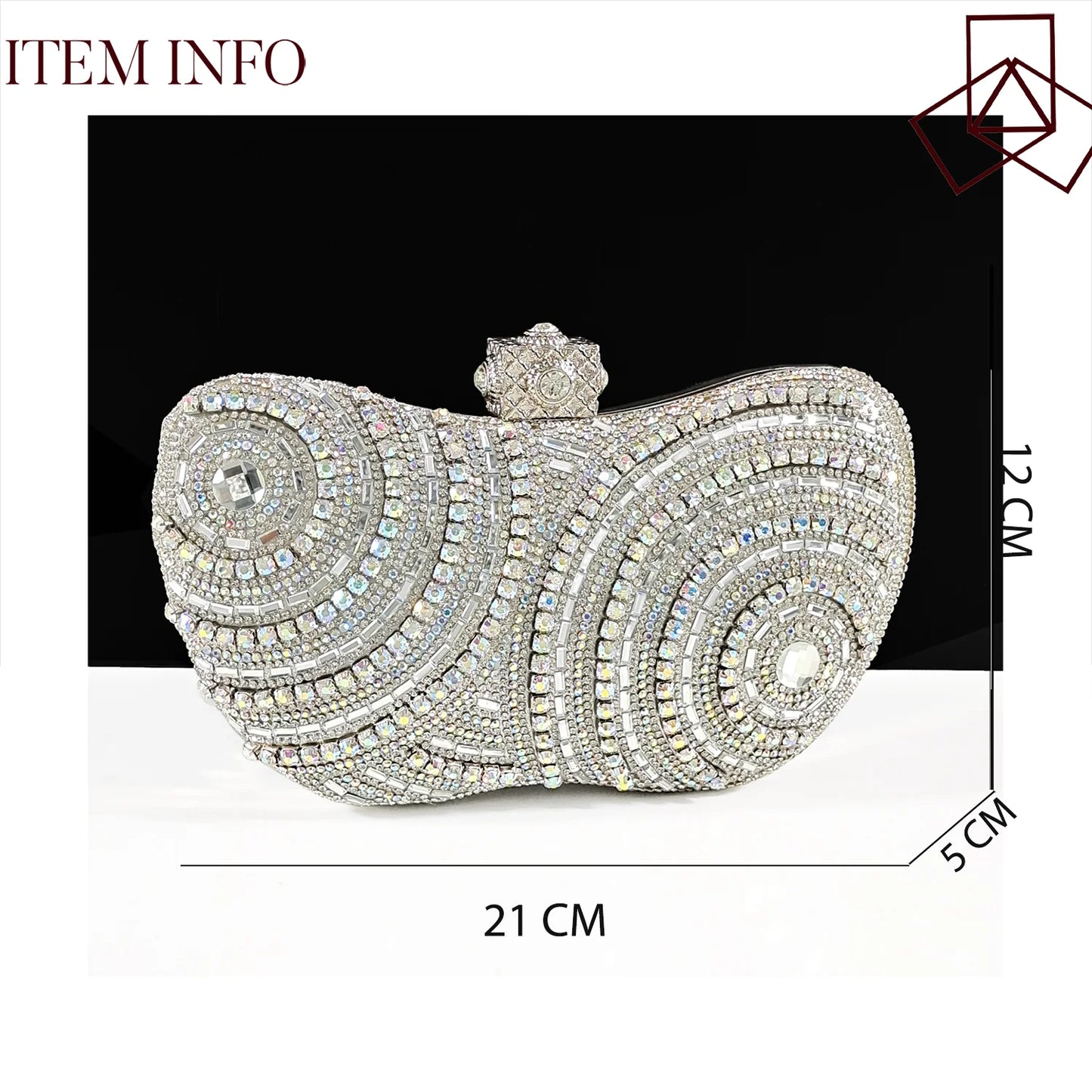 Queena Yan Nigerian Heel Party for Women Silver Color Shoes and Bag Set Rhinestone Handbag Italian Design Wedding INS 2025