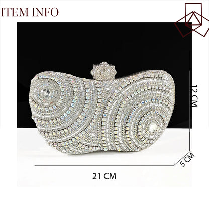 Queena Yan Nigerian Heel Party for Women Silver Color Shoes and Bag Set Rhinestone Handbag Italian Design Wedding INS 2025