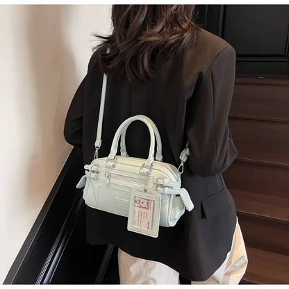 Stylish Design Glossy PU Sqeare Shoulder & Crossbody Bags Solid Zipper Hot Trendy Designer Style Handbags for Women 2025 New