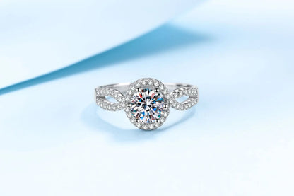 Exquisite Light Luxury Ring 1ct Women Moissanite PT950 Platinum - Simple Versatile Style, Daily All-match Fashion