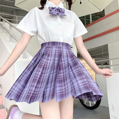 Japanese Bow Tie Skirt Set Student Pleated Skirt Jk Uniform Korean School Sexy Girl Preppy Style Seifuku Japanese School Uniform
