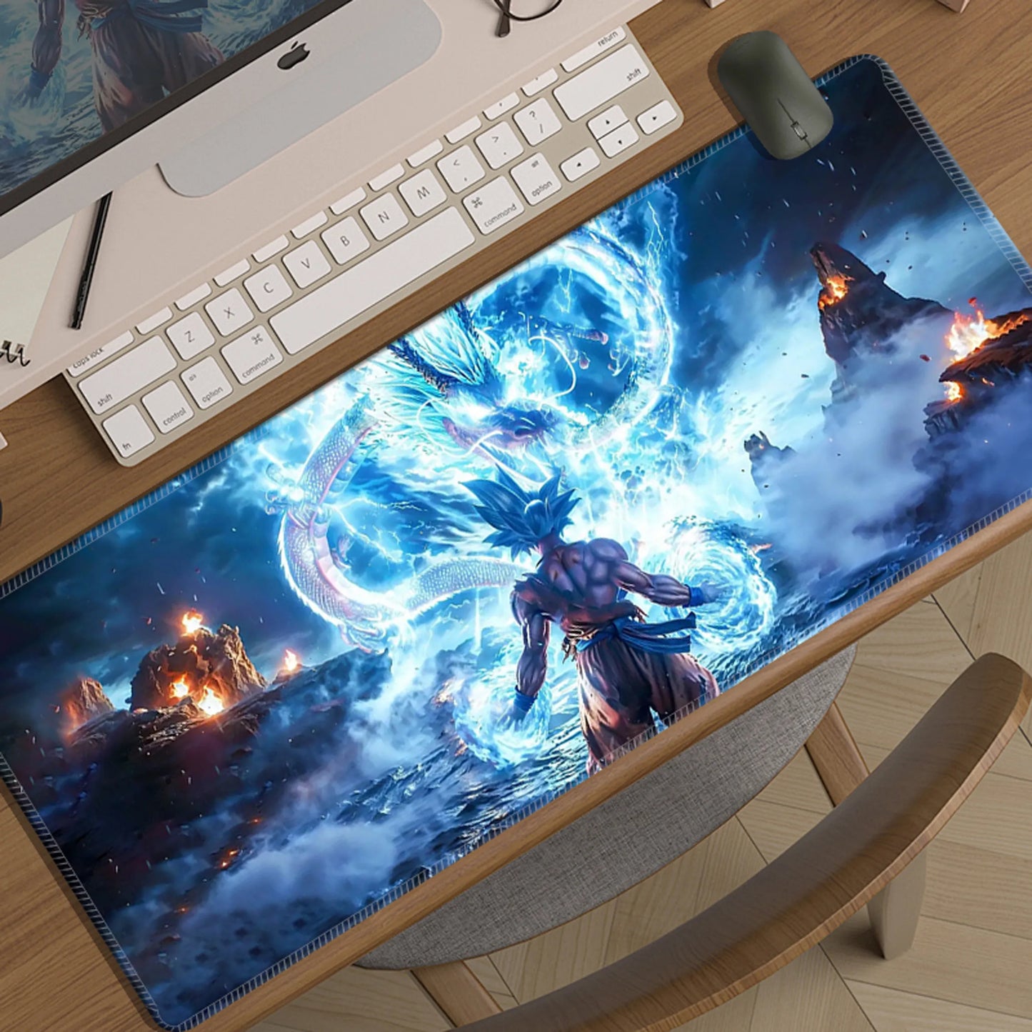 Cartoon Animation Seven Dragon Ball Mouse Pad Oversized Boy Two-dimensional E-sports Game Computer Keyboard Pad Student Desk Pad