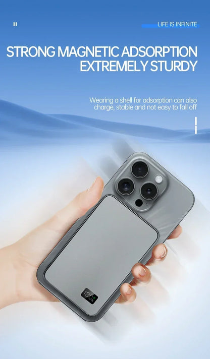 Lenovo PD22.5W Fast Charging Magsafe External Battery Magnetic Wireless Power Bank 500000mAh For iPhone Samsung