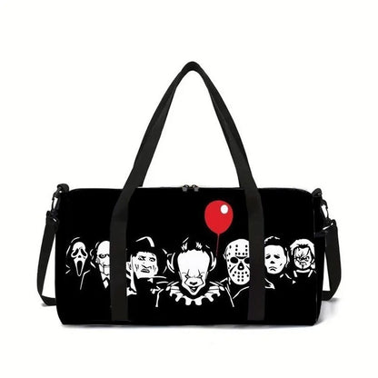 Classic Popular New skeleton 3D Printed Large Capacity Travel Bags Barrel Shape Crossbody Bag Outdoor Sports Bags Gym Yoga Bag