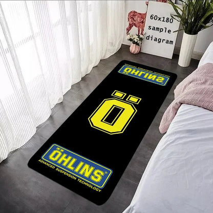 VIKAMA Motorbike Display Terrain Kawasaki Ducati Honda Motorbike Special Floor Mats Wear-Resistant Dirt-Resistant Bedside Rugs