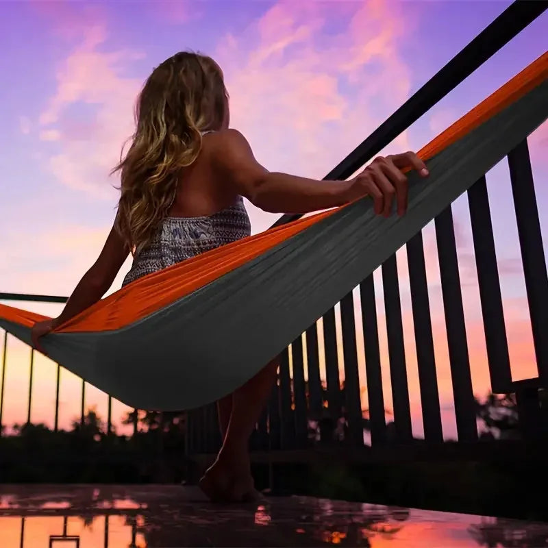 Ultralight Travel Hammock 661.39lbs Capacity Breathable Quick Dry with 2 Carabiners 2 Straps for Indoor Outdoor