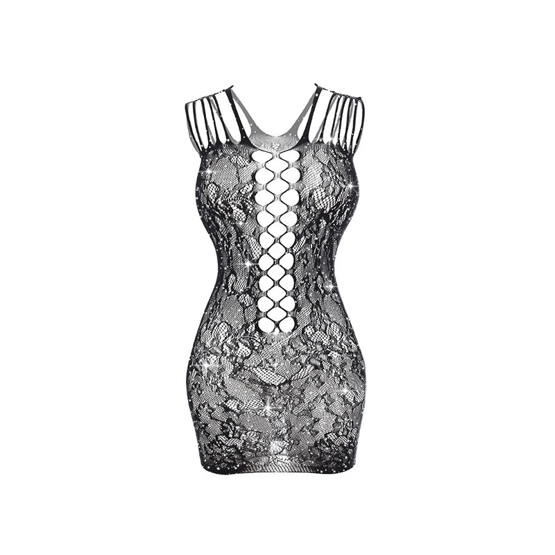 1PC Sexy Women Fishnet Cover Up Without Bikini Hollow Out Bodycon Dress  See Through Beachwear Summer Women's Swimwear T668