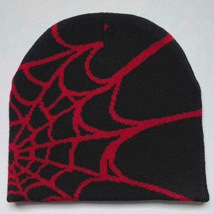 Four Seasons Men's And Women's Universal Y2K Knit Hat Spider Web Riding Outdoor Sports Fashion Hat