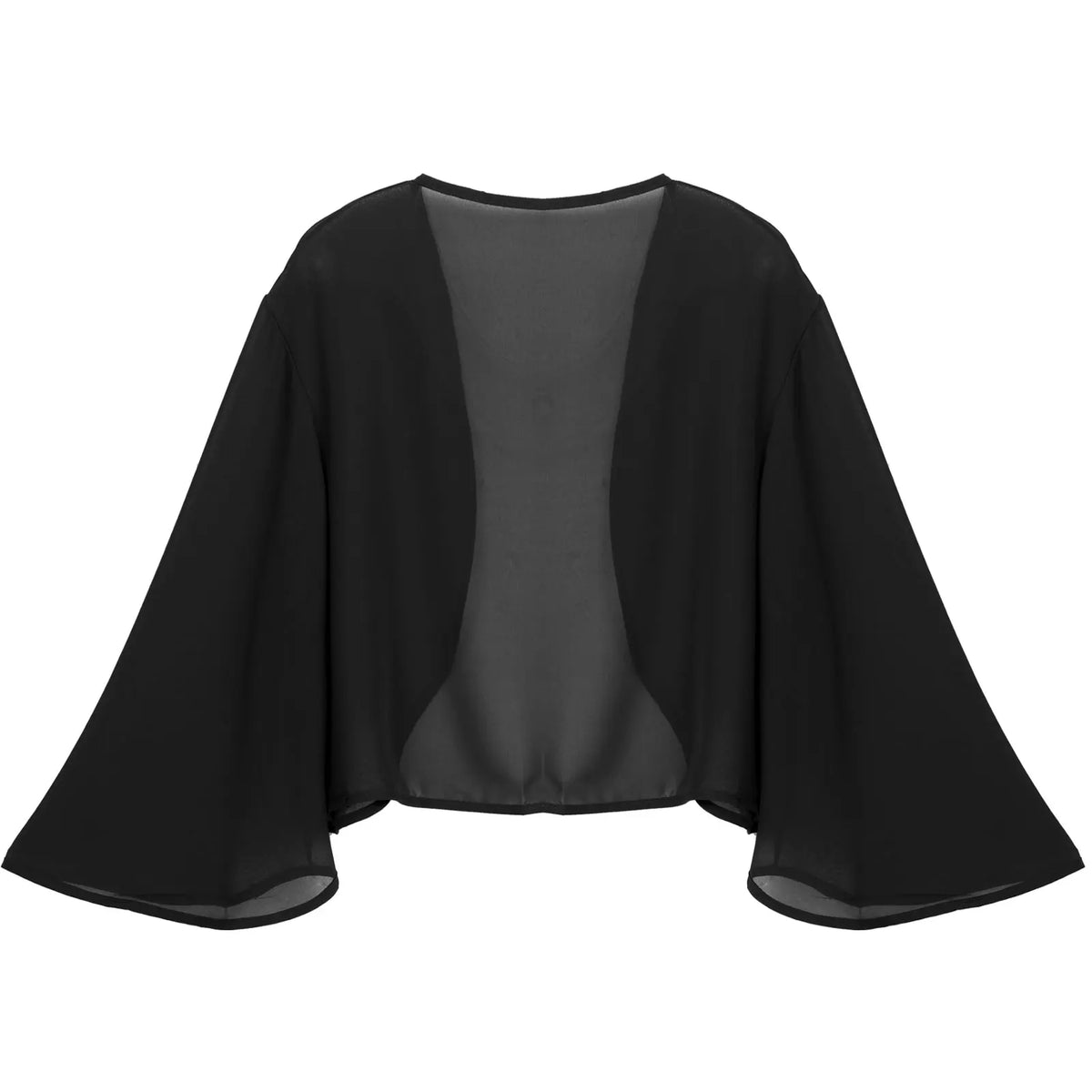 Womens 3/4 Sleeve Chiffon Cardigan Bolero Jacket Summer Elegant Wedding Party Bridal Dress Cover Ups Wraps Shawls Shrug