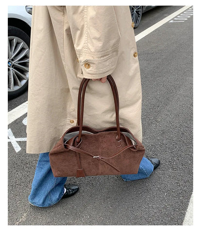 Women's PU Leather Shoulder Bag 2026 Winter New Fashion Retro Underarm Bag Luxury Brand Designer Handbags and Purses Tote Bags