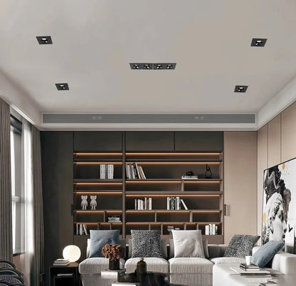 Recessed LED Ceiling Lamp 9W 12W 15W Single/Double Head LED Spot Lights COB Anti-Glare Downlight For Home Office Store Indoor