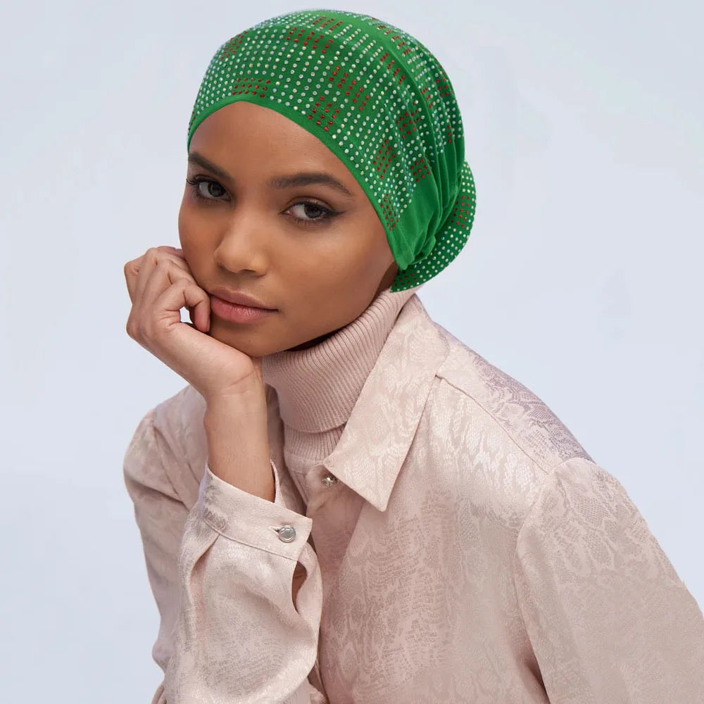 Summer Breathable Turban Cap for Women Muslim Under Scarf Cap African Lady Head Wraps Bonnet