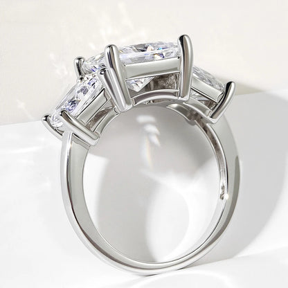 HORRIPAL New Princess Cut Moissanite Ring for Women High Quality S925 Sterling Silver GRA Wedding Engagement Shiny Fine Jewelry