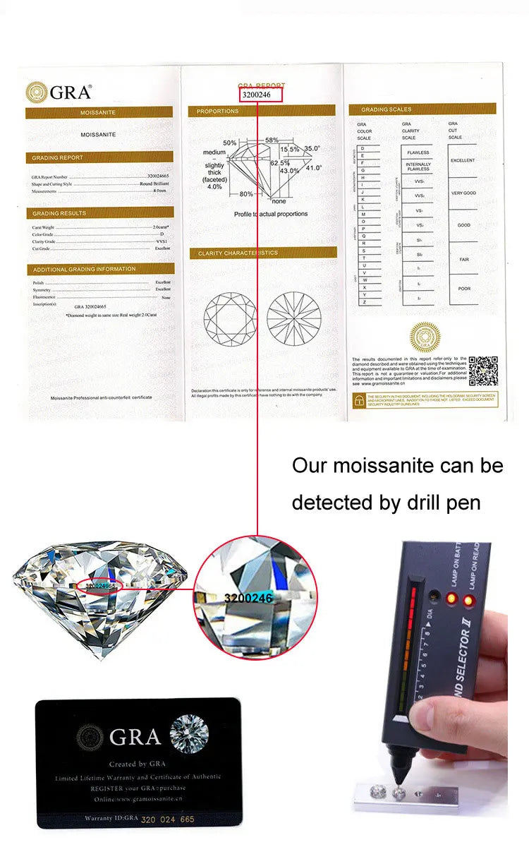 EWYA GRA Certified 1CT Marquise Cut Moissanite Pendant Necklace for Woman 925 Silver Fishing Line Water Drop Diamond Necklaces