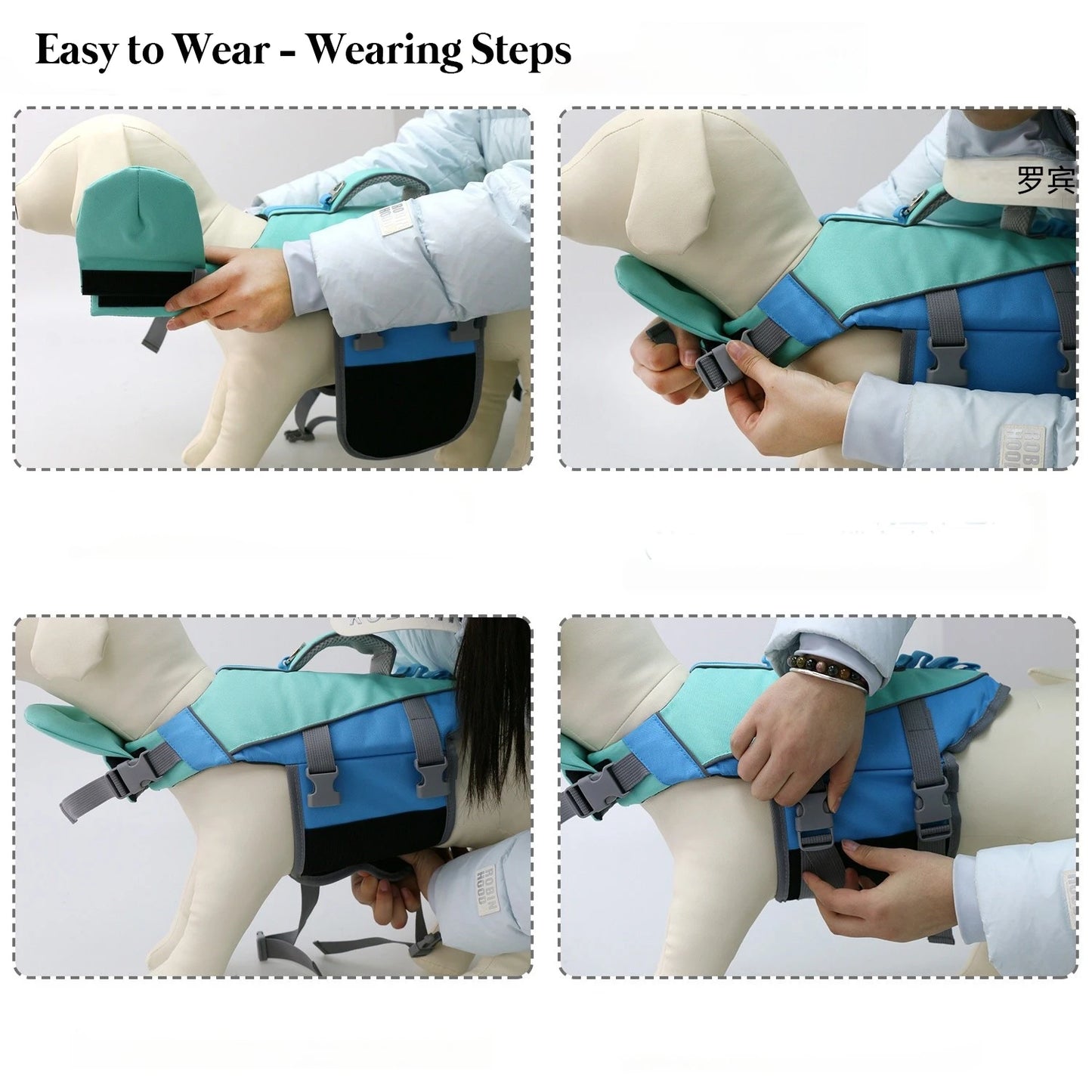 Dog Life Vest for Swimming Boating High Visibility Dog Lifesaver for Small Large Dogs Safety Puppy Preserver with Rescue Handle