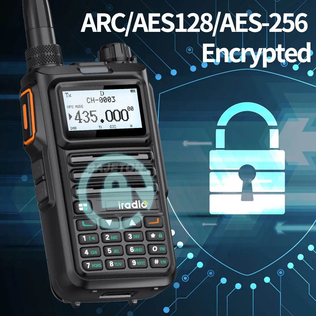 Iradio DM-UV4R DMR Walkie Talkie Dual Mode Dual Time Slot AES-256 Encryption Digital Analog SMS NOAA For RT-4D Ham Radio