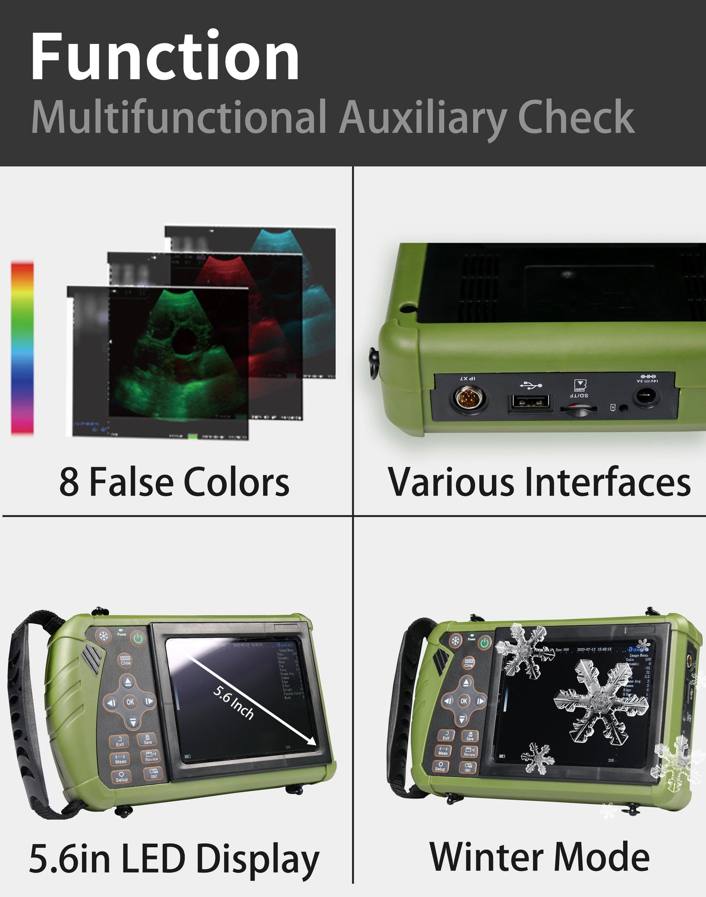Portable Veterinary Ultrasound Scanner, Vet Pregnancy Ultra Machine with 3.5MHz Convex Probe for Pig Sheep Goat Dogs Animals