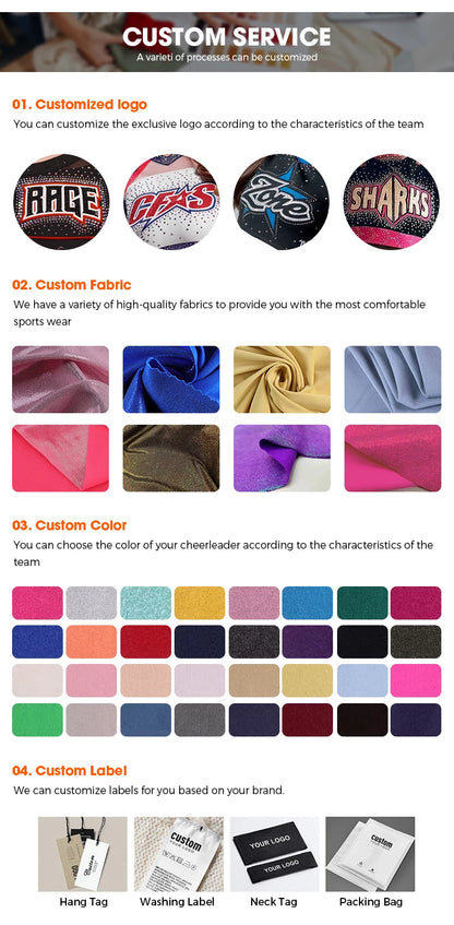 Customized All-star Hot-selling High-quality Competition Uniforms for Youth Cheerleading Uniforms for Performance
